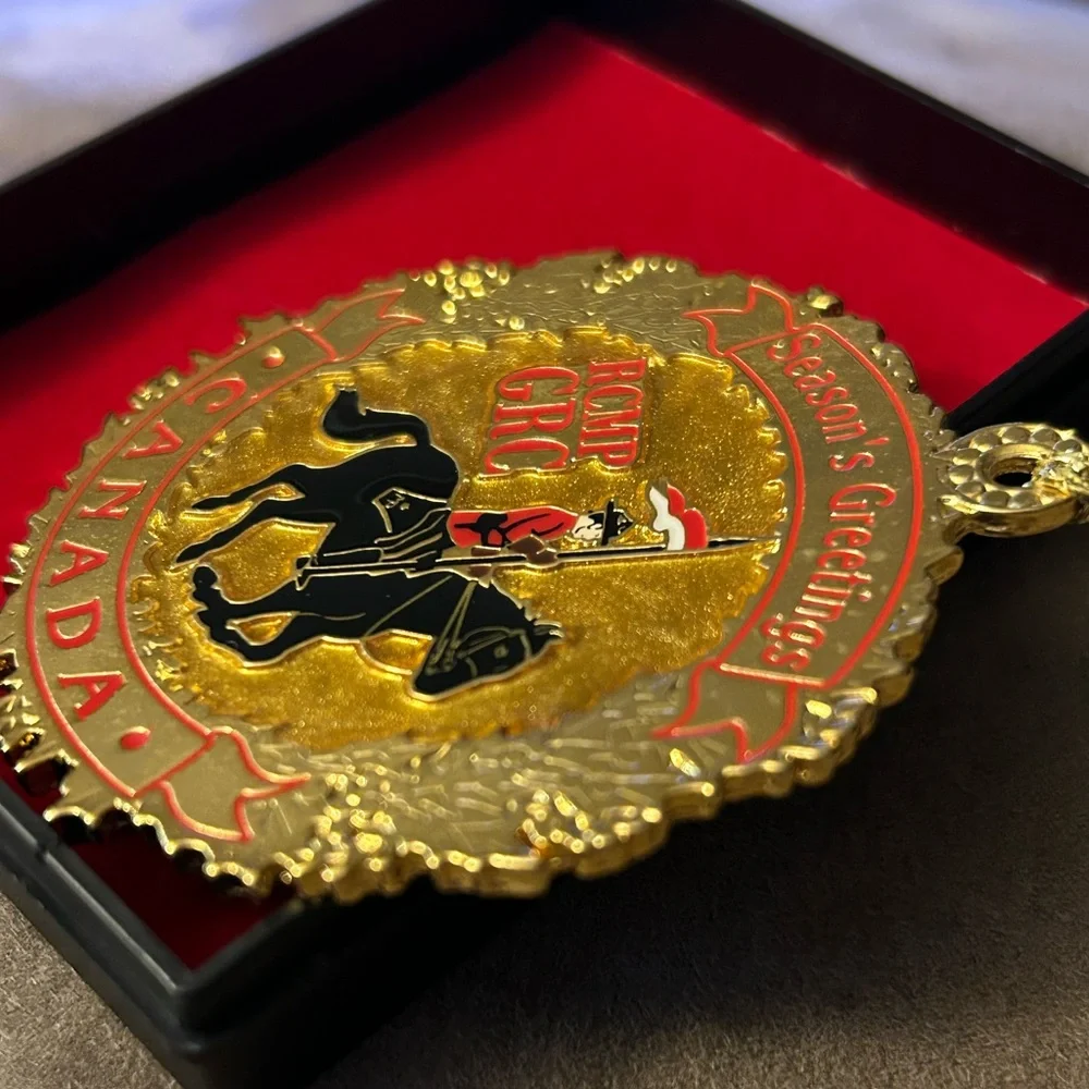 Royal Canadian Mounted Police Pewter Christmas Ornament